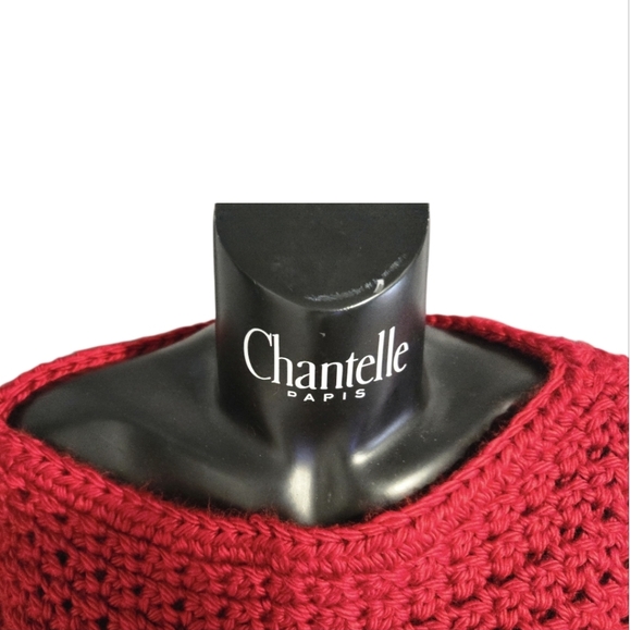 Handknit Red Knit Sweater - Picture 3 of 9